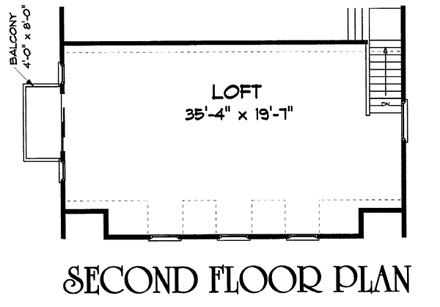 Garage Plan 67275 - 3 Car Garage Second Level Plan