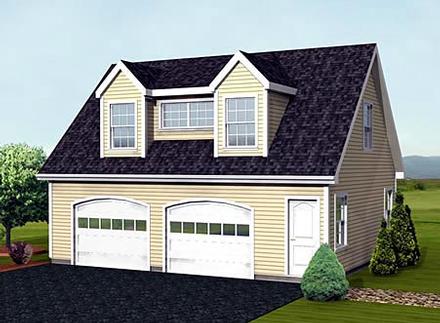 Cape Cod Elevation of Plan 67277