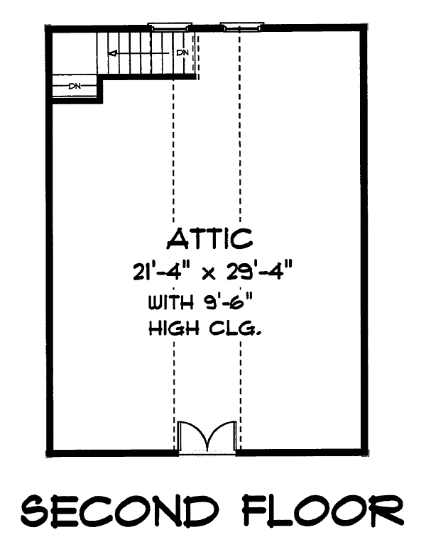 Farmhouse Level Two of Plan 67279