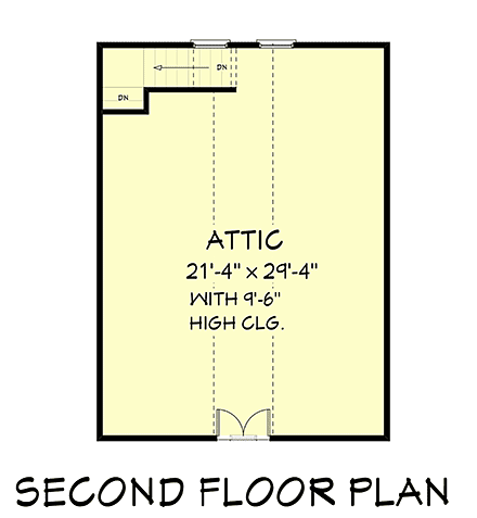 Garage Plan 67279 - 2 Car Garage Apartment Second Level Plan