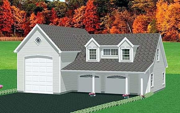 Garage Plan 67282 - 3 Car Garage Apartment Elevation