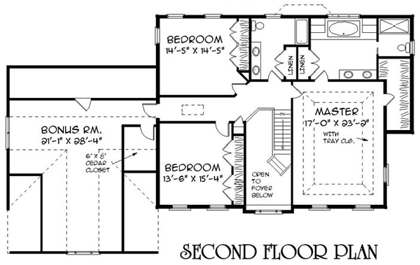 Farmhouse Level Two of Plan 67288