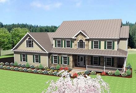 Farmhouse Elevation of Plan 67288