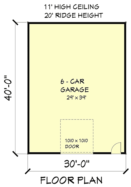 Garage Plan 67294 - 6 Car Garage First Level Plan