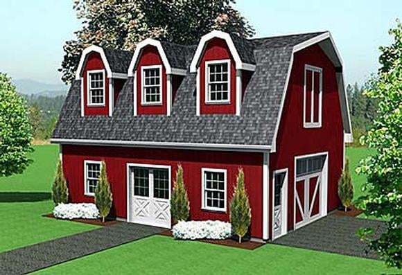 Garage Plan 67302 - 1 Car Garage Elevation