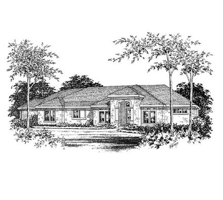 Contemporary One-Story Elevation of Plan 67406