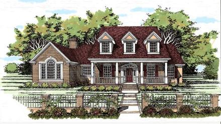 Cape Cod Elevation of Plan 67409