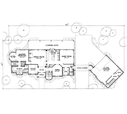 House Plan 67417 First Level Plan