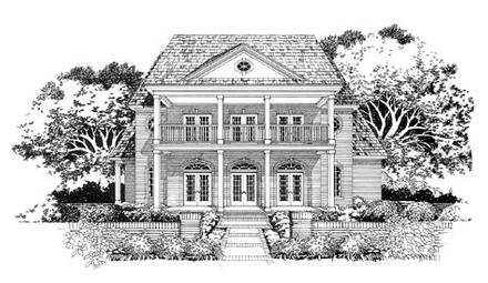 Colonial Elevation of Plan 67422