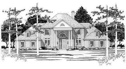 Colonial Elevation of Plan 67437
