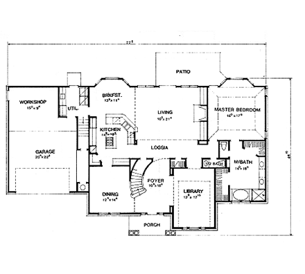 House Plan 67440 First Level Plan