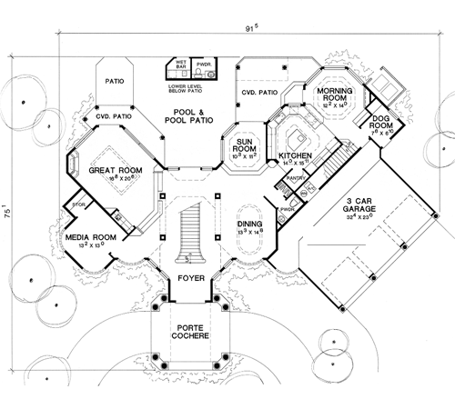 Southwest Level One of Plan 67450