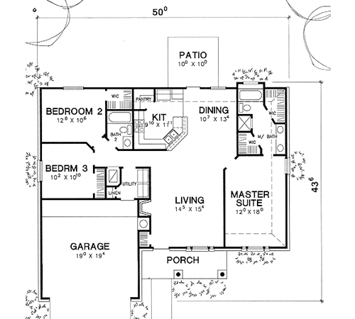 European One-Story Level One of Plan 67616