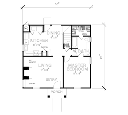 House Plan 67619 First Level Plan