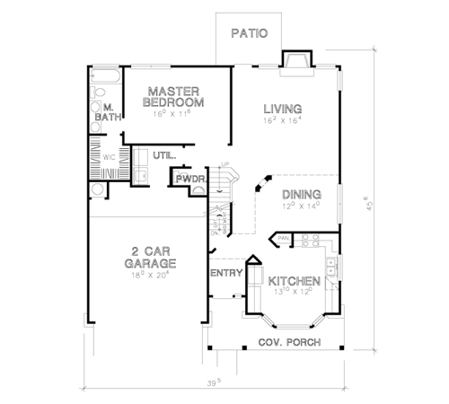 House Plan 67630 Level One