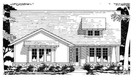 One-Story Traditional Elevation of Plan 67637