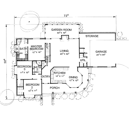 One-Story Traditional Level One of Plan 67669