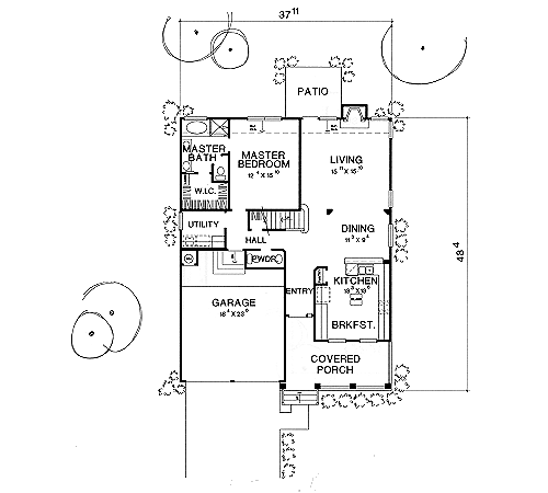 Narrow Lot Traditional Level One of Plan 67672