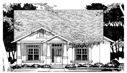 One-Story Traditional Elevation of Plan 67678