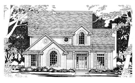 European Elevation of Plan 67695