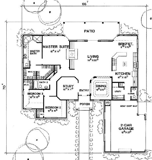 European One-Story Level One of Plan 67704