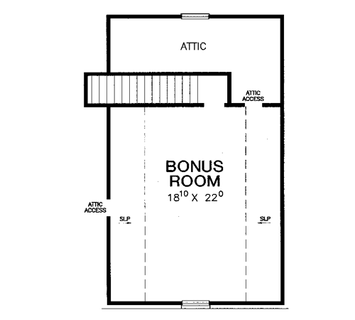 Cape Cod One-Story Level Two of Plan 67705