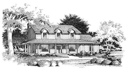 Country Elevation of Plan 67717