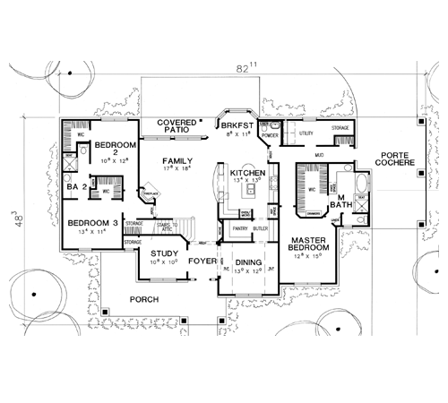European One-Story Level One of Plan 67722