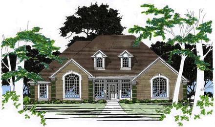 One-Story Traditional Elevation of Plan 67725