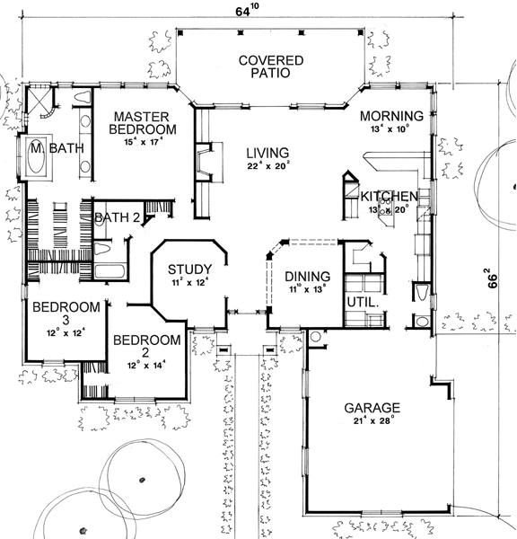 European One-Story Level One of Plan 67737