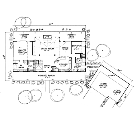 House Plan 67770 First Level Plan