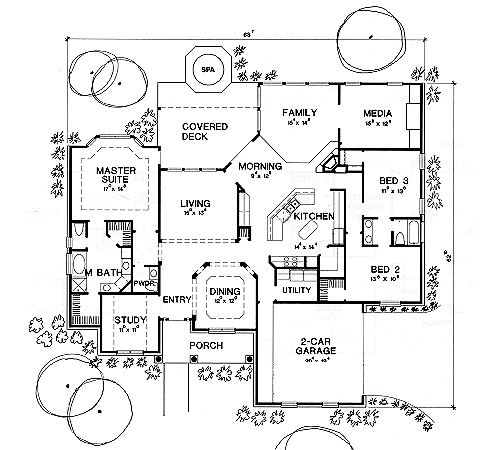 European One-Story Level One of Plan 67771