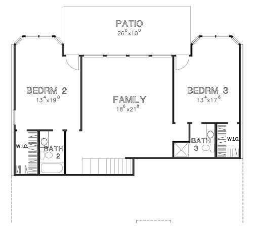 Traditional Lower Level of Plan 67789