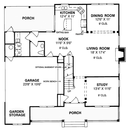 House Plan 67813 First Level Plan