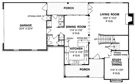 House Plan 67815 First Level Plan