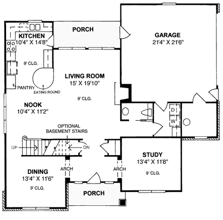 House Plan 67822 First Level Plan
