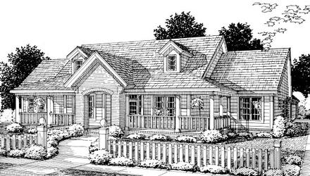 Country Southern Elevation of Plan 67882