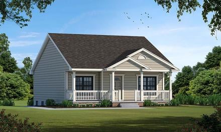 Bungalow Country Traditional Elevation of Plan 68093