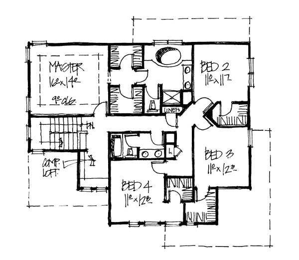 Bungalow Level Two of Plan 68118