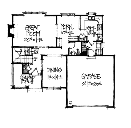 House Plan 68123 First Level Plan