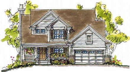 Bungalow Country Elevation of Plan 68123