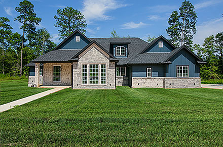 European One-Story Traditional Elevation of Plan 68137