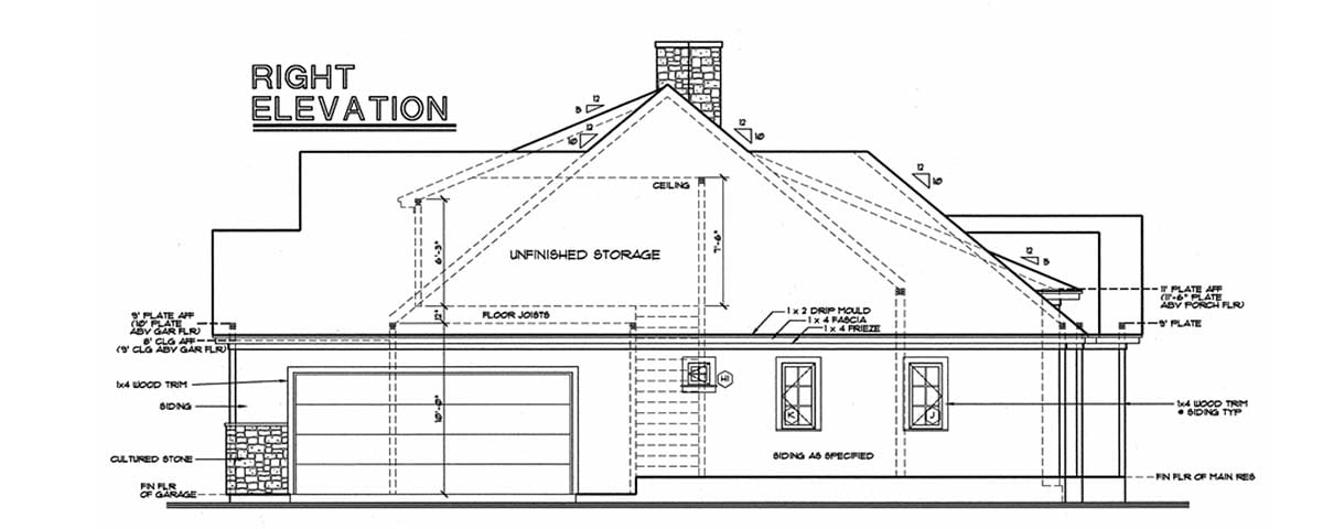 European, One-Story, Traditional Plan with 2203 Sq. Ft., 3 Bedrooms, 2 Bathrooms, 2 Car Garage Picture 2