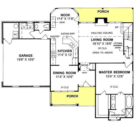 House Plan 68150 First Level Plan