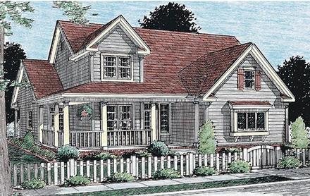 Country Southern Traditional Elevation of Plan 68160