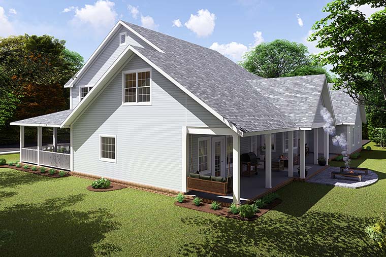 Country, Farmhouse Plan with 2252 Sq. Ft., 4 Bedrooms, 3 Bathrooms, 3 Car Garage Picture 6