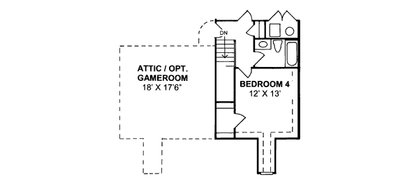 Country Farmhouse Southern Victorian Level Two of Plan 68163