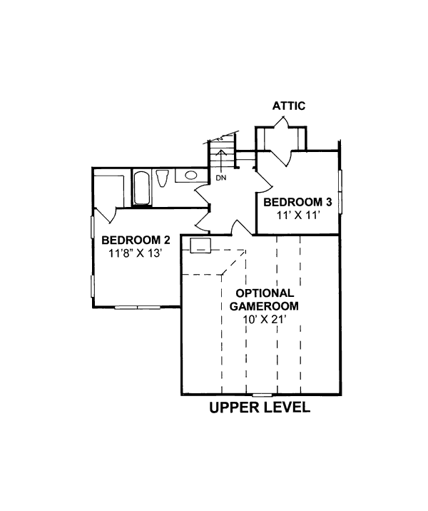 House Plan 68170 Second Level Plan