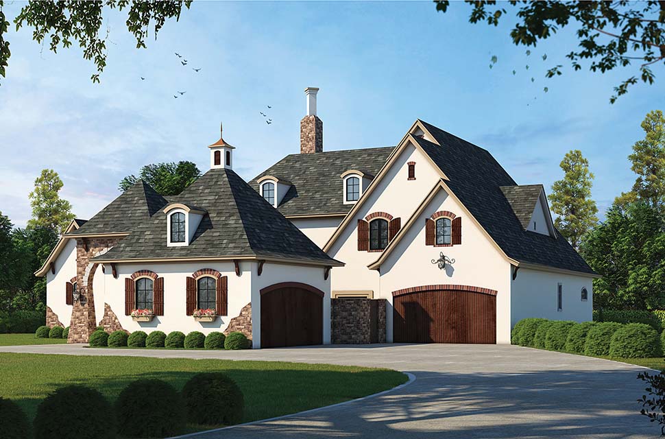Southern Plan with 4629 Sq. Ft., 4 Bedrooms, 5 Bathrooms, 4 Car Garage Picture 4