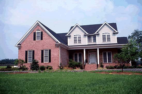 Country Plan with 2384 Sq. Ft., 4 Bedrooms, 3 Bathrooms, 2 Car Garage Picture 2
